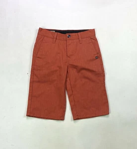 Volcom Vmonty Solid Shorts Boys Size 24 Coral Orange Twill Wash - Picture 1 of 4