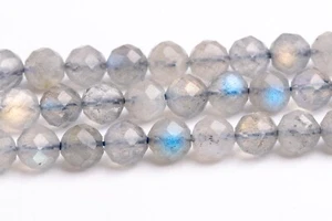 6MM Genuine Natural Translucent Labradorite Grade AAA Faceted Round Loose Beads - Picture 1 of 4