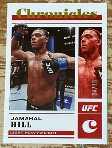 2023 Panini Chronicles UFC Jamahal Hill Gold Parallel Card #’d 4/10!! - Foto 1 di 2