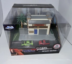 TORETTO CAFE W/MITSUBISHI ECLIPSE & FORD F-150 "FAST & FURIOUS" SET JADA 34914 - Picture 1 of 13