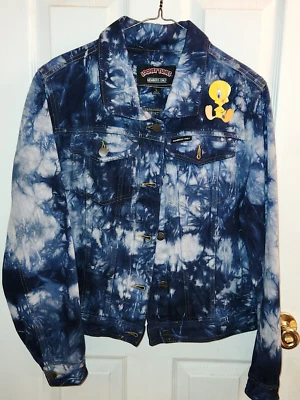 Джинсовая куртка Looney Tunes Members Only Tweety Bird кислотная стирка размер L - Изображение 1 из 4