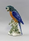 9942091-dds Porzellan Figur Wagner & Apel Vogel Papagei Ara blau H22cm