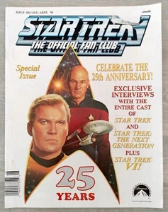 Star Trek Official Fan Club Magazine 25th Anniversary Issue (1991) Preowned - Picture 1 of 3