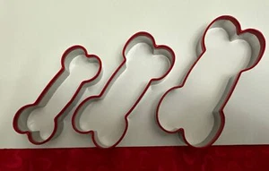 3 Pieces Dog Bone Cookie Cutters Set, Dog Treats Cookie Cutter, Dog Bone Shapes - Picture 1 of 2