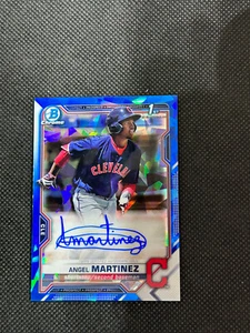 ANGEL MARTINEZ 2021 Bowman Chrome Sapphire AUTO 1st Prospects Refractor Card - Picture 1 of 2