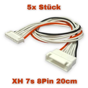 ✅ 5 Stück 7S 8Pin XH 20cm Balancerkabel Verlängerung Ladekabel Lipo Akku Kabel ✅ - Picture 1 of 16