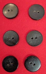 Black Horn Buttons 5/8 ths Reproduction 12 - Picture 1 of 1