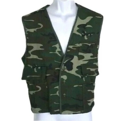 Vintage Game Winner Sportswear Hunting Camo Vest Men's Sz Large L - XL - Image 1 of 4