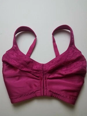 Sujetador de nailon Comfort Choice talla grande Easy Enhancer rosa talla grande 46D, nuevo sin etiquetas D140 Foto 1 de 4