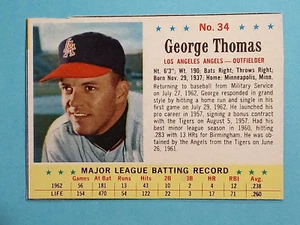 1963 Post George Thomas Los Angeles Angels #34 Hand Cut ⚾ - Picture 1 of 19