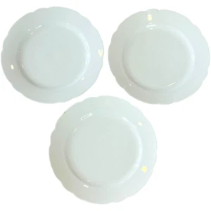 8" White Salad Plate Set - LOT of 3 - Picture 1 of 5