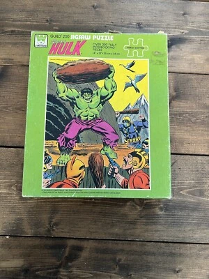 Vintage 1976 The INCREDIBLE HULK Guild Jigsaw Puzzle Missing 3 Pieces - Image 1 of 3