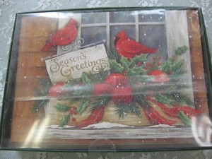 Kardinal Weihnachtskarten ~ Wish Beauty & Peace ~ Crown Point Grafik 15 offene Schachteln - Bild 1 von 12