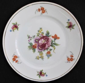 Noritake Bread & Butter / Dessert Plate Floral Gold Edge Japan c1930s 7.25" - Picture 1 of 5