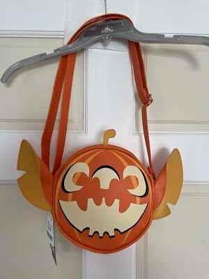 BOLSO BANDOLERA DISNEY STITCH HALLOWEEN CALABAZA BRILLO EN LA OSCURIDAD NUEVO CON ETIQUETAS Foto 1 de 4