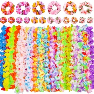 Garma 72Pcs Hawaiian Leis, Luau Party Supplies Including 36Pcs Necklace, 12Pc... - Picture 1 of 9