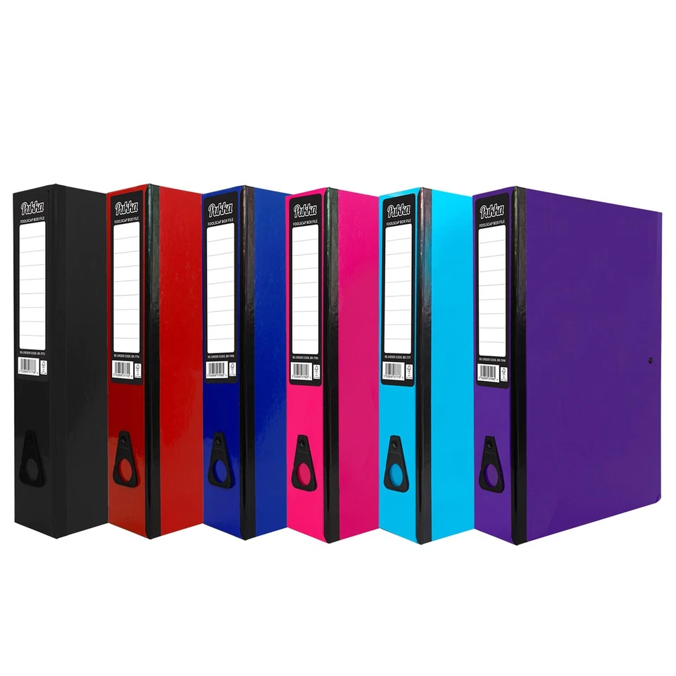 Pukka Foolscap Box File Assorted With Document Clip For School/ Work/ Office