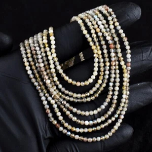 7 Strand Amazing Cut Labradorite 163.00 Cts Beaded Beautiful Necklace VK 15 E674 - Picture 1 of 3