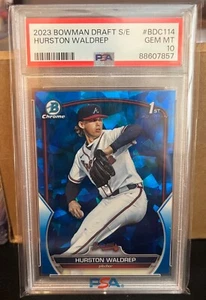 2023 Bowman Chrome Draft Sapphire Hurston Waldrep 1st #BDC-114 PSA 10 GEM MINT - Bild 1 von 2