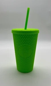 New Starbucks - Neon Green Tumbler - 16 oz - Grande - Studded Cup - Picture 1 of 4
