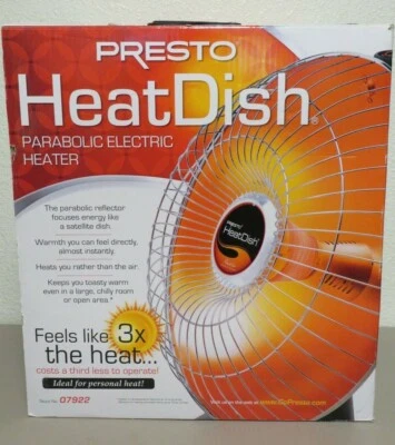 Presto Heat Dish Parabolic Electric Heater - 120 V AC / 1000 W - Item 07922 - Image 1 of 4