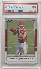 2017 Panini Playoff Patrick Mahomes II Rookie Card RC Kansas City Chiefs PSA 9