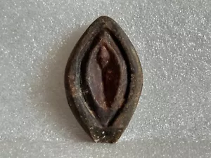 Stone Hand Carved Small Erotic Old Red Stone Primitive Tribal Lady Holy Vaginal - Picture 1 of 14