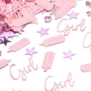 Baby Shower Confetti Pink Girls Table Decor Gender Reveal Party Supplies - Picture 1 of 3