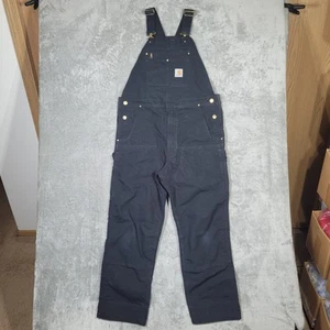 Mono Carhartt para hombre 36x32 negro doble rodilla ropa de trabajo babero utilitario 102776-001 - Imagen 1 de 11