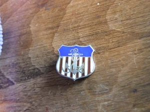 Old U.S. Sterling Silver Red, White, & Blue Enamel Anchor Shield Anchor Pin - Picture 1 of 4
