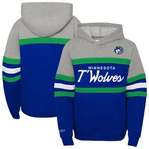 Youth Mitchell & Ness Blue/Heather Gray Minnesota Timberwolves Hardwood Classics - Picture 1 of 3