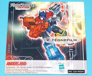 TRANSFORMERS CYBERTRON PC CD-ROM 2 TEGNEFILM 2006 HASBRO DENMARK - Picture 1 of 3