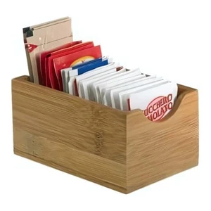Vaschetta Porta Bustine Zucchero Bamboo 7x11x5,5 cm Leone Dispenser Banco Bar - Imagen 1 de 2