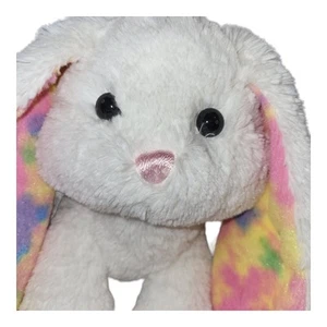 Aurora World Plush Bunny Rabbit White Trixie Tie Dye Lop Ears Stuffed Animal 10" - Picture 1 of 12