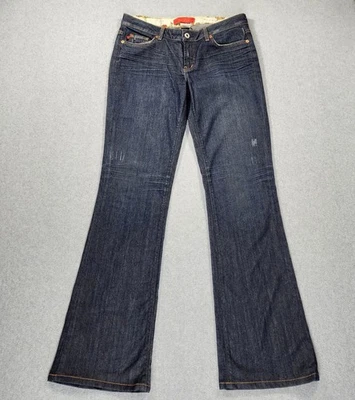 Pantalones de mezclilla Level 99 Bootcut desgastados para mujer talla 30 azul 32x33,5 hechos en EE. UU. SP1672 Foto 1 de 4