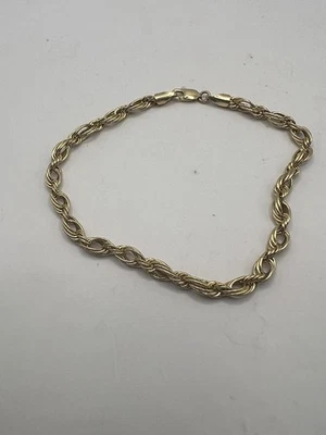 Eslabón de cuerda amarillo oro 10k vintage 7,25”/2 gramos - apenas usado hermoso regalo Foto 1 de 4