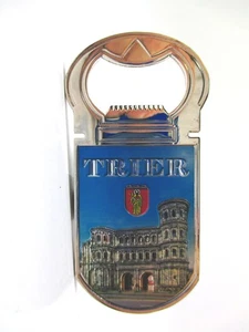 Abrebotellas de metal con imán Trier recuerdo Alemania Porta Nigra Römer - Imagen 1 de 4