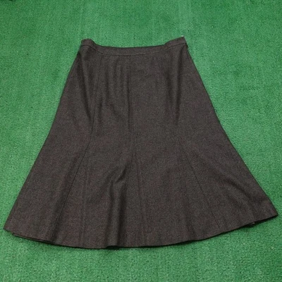 Falda Orvis Mujer 16 Marrón Espiga Línea A Midi Mezcla Lana Forrada Oficina Foto 1 de 4