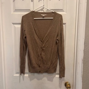 Cárdigan suéter Banana Republic para mujer talla M marrón tejido mezcla de algodón abotonado - Imagen 1 de 6