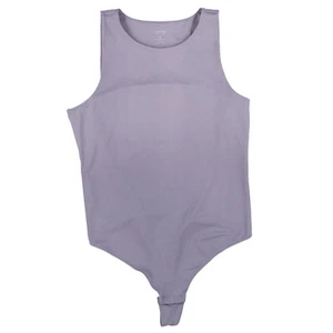 Alfani Women's Bodysuit Tank Top High-Neck One Piece Solid Misted Orchid Xl New - Picture 1 of 2
