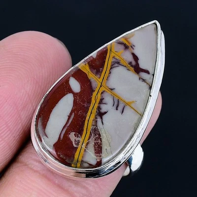 Noreena Jasper 925 Silver Plated Handmade Ring of US Size 8 - Image 1 of 3