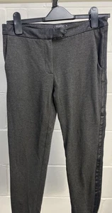 Anne Fontaine Grey Tuxedo Style Stretchy Smart Trousers UK 6 - Picture 1 of 4