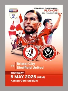 BRISTOL CITY v SHEFFIELD UNITED 8 May 2025 EFL Championship PLAY OFF FAN 12 pg - Picture 1 of 1