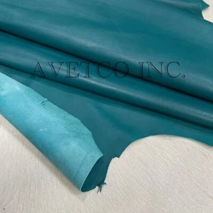 Avetco Economy Grade C Lamb Leather Hide Teal 8-9 SF Soft Nappa Sheep Skin 2oz - Picture 1 of 3