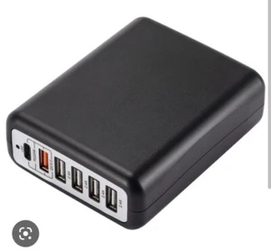 A13 100W 4 USB Ports + PD 20W + QC3.0 Charging Station Dock Smartphone Notebook - Picture 1 of 2
