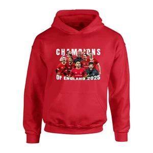 Childrens Liverpool 20 League Champions of England HOODIE 2025 Players Fanmade - Picture 1 of 7