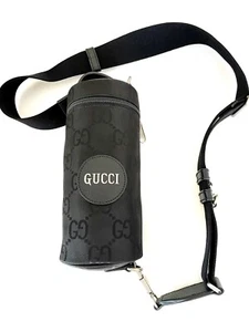 NWTB GUCCI OF THE GRID VERTICAL MESSENGER BAG BLACK GG CANVASS GUCCI LOGO $1215 - Picture 1 of 19