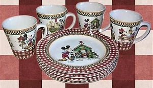 Mug and Plate Sets Mickey Mouse, Debbie Mumm Disney Sakura VTG 2000 Tableware - Picture 1 of 12