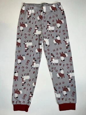 Pantalones de pijama de Navidad para niños Gymboree talla 6 gris rojo Fa La Llama nota musical Foto 1 de 4