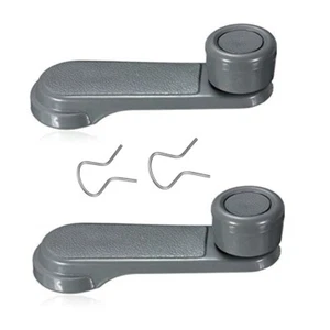 2 NEW Manual Window Crank Handles Grey Gray for 98-04 Frontier 87-95 Pathfinder - Picture 1 of 4